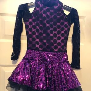 Jazz/tap costume, beautiful purple and black.
